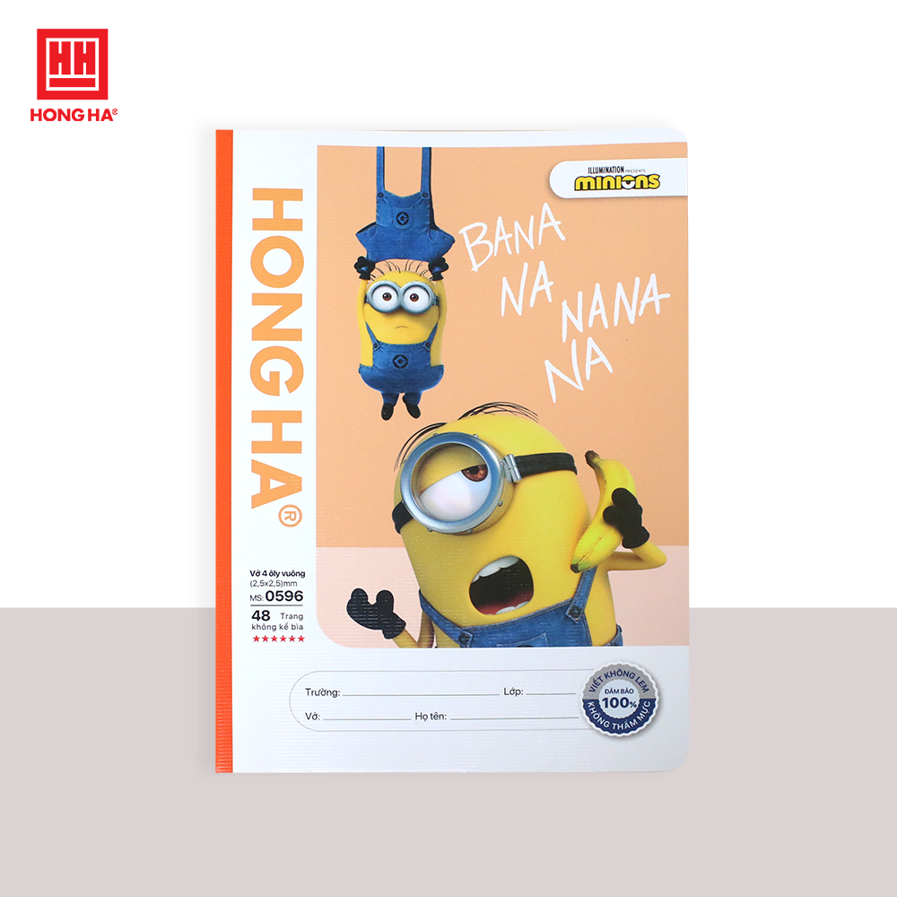 Vở 4 ô ly Hồng Hà School Minions 48 trang - 0596