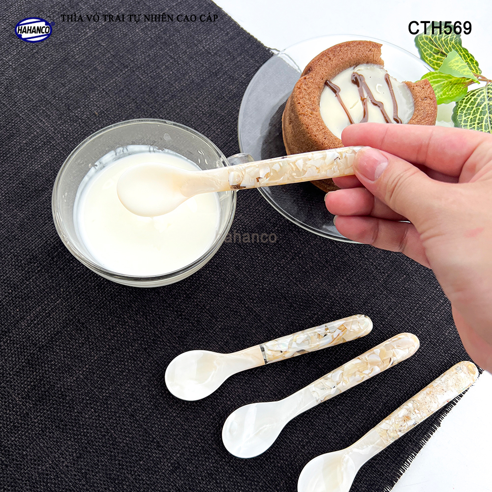 Thìa Cafe Làm Từ Vỏ Trai Cán Ôc Xà Cừ Xuất Nhật Thiết Kế Tinh Tế - HAHANCO - CTH569