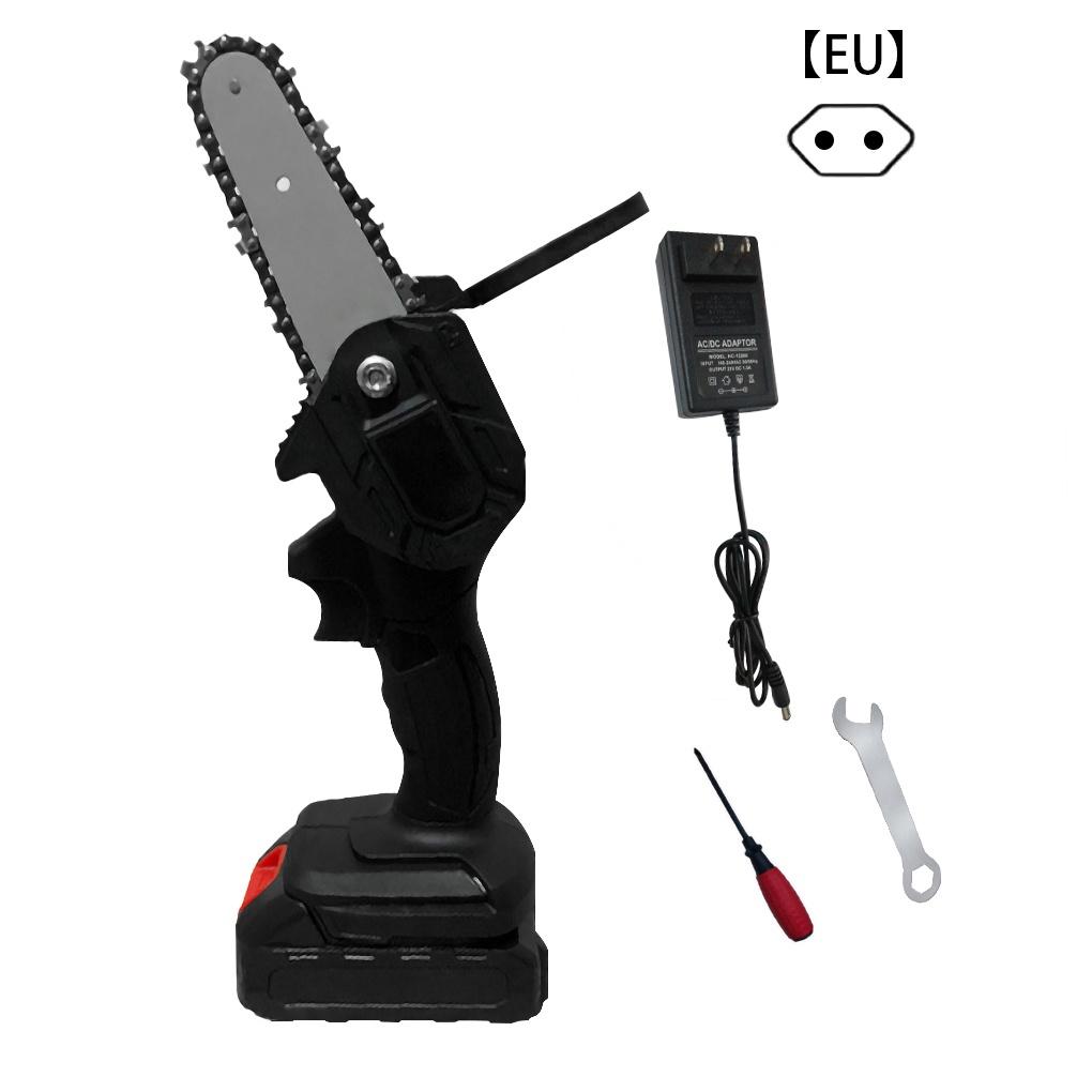 Chain Saw Electric Rechargable Garden Saw Branch Tree Pruning Hand Woodworking Trimming Tool, US Plug