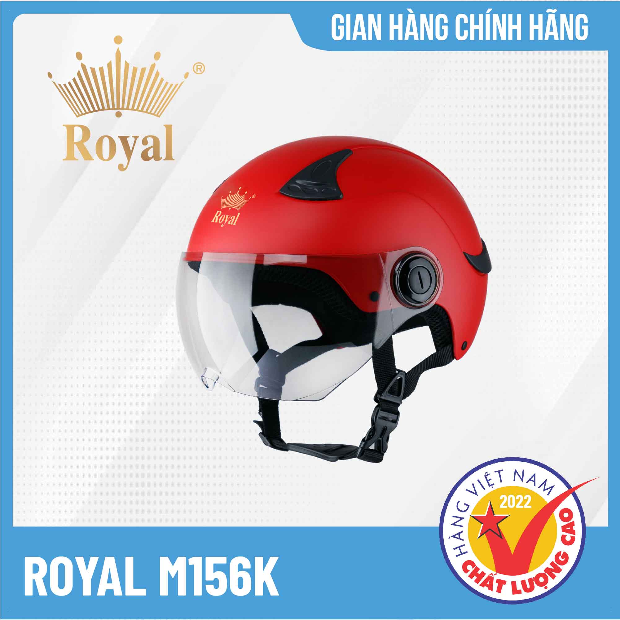 Mũ bảo hiểm 1/2 Royal M156K thiết kế nhỏ gọn, nhiều màu sắc, phù hợp mọi độ tuổi