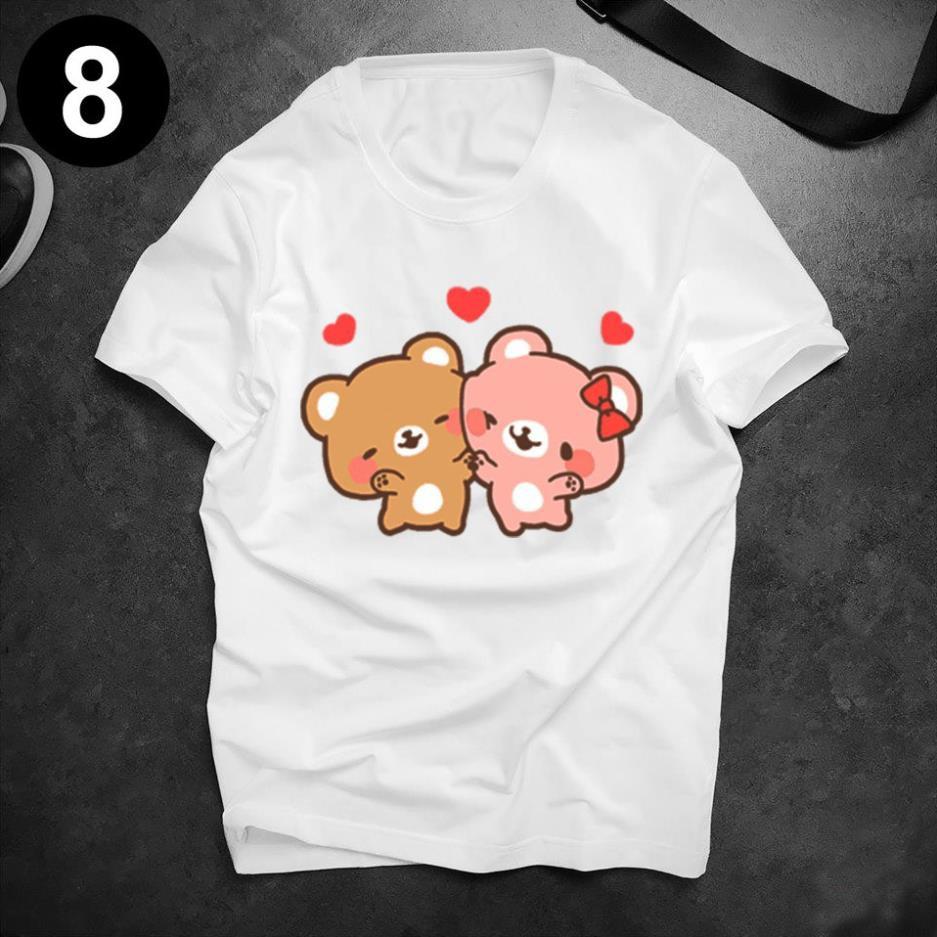 (SALE) ️️Áo Thun In Hình Gấu Couple