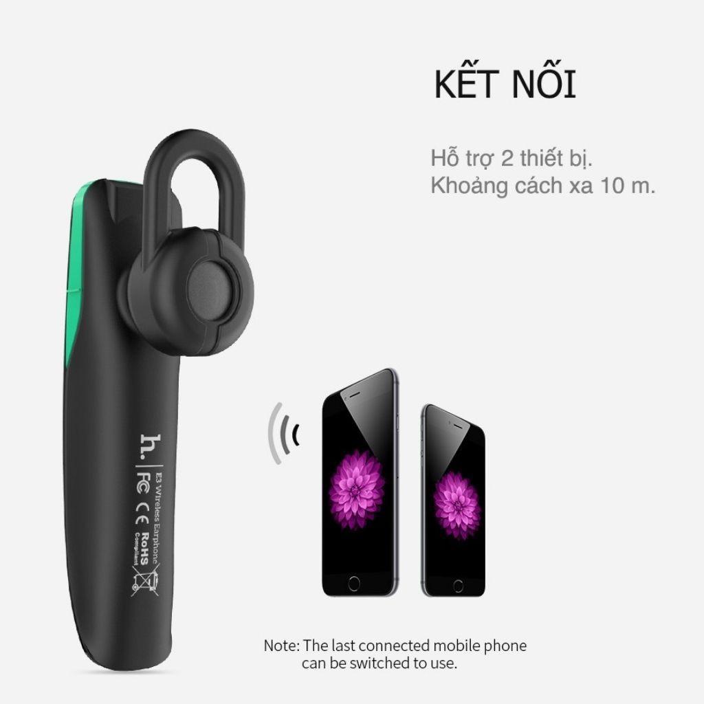 Tai Nghe Bluetooth HOCO E1 Không Dây Chống Ồn Tương Thích Với Mọi Thiết Bị Điện Thoại - Hàng Chính Hãng