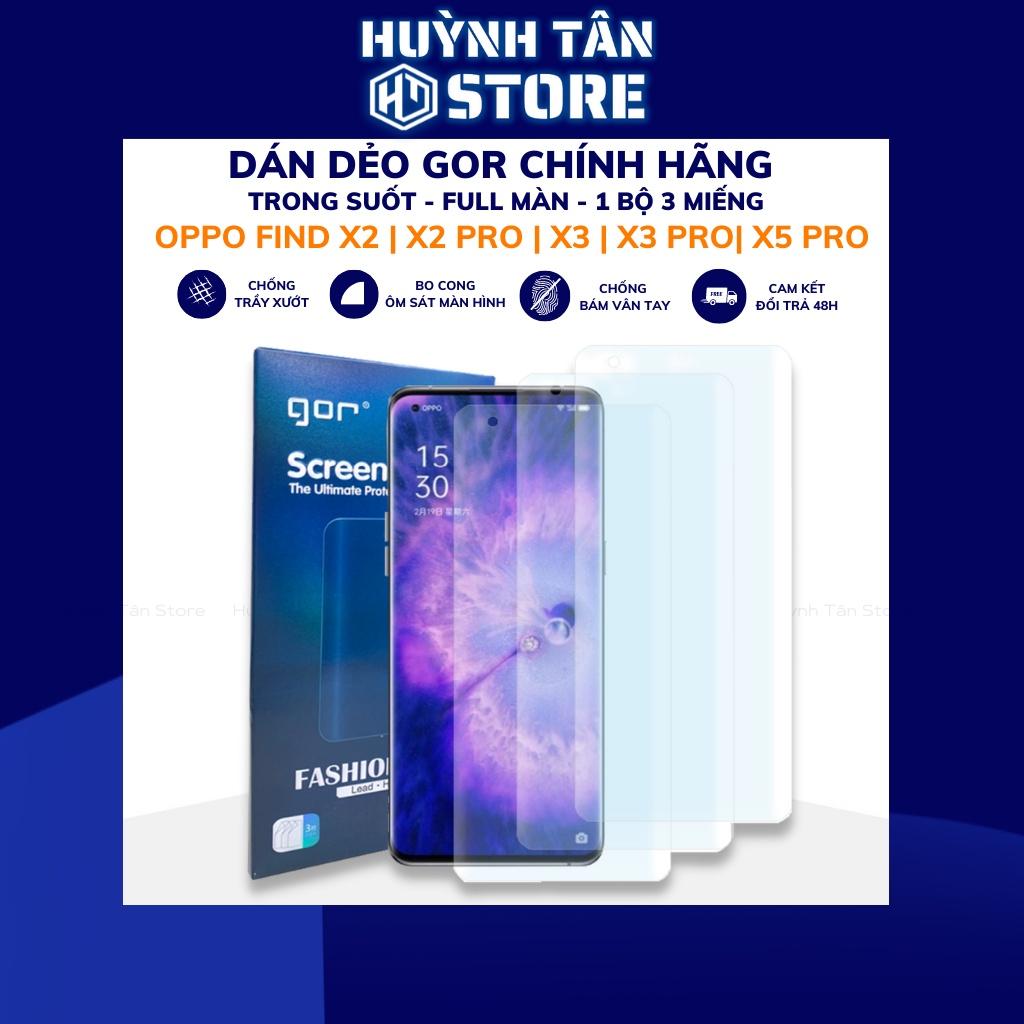 Dán dẻo 3D Find X5 Pro, X3, X3 Pro, X2 ,X2 Pro 5G trong suốt full màn chính GOR - Hàng nhập khẩu