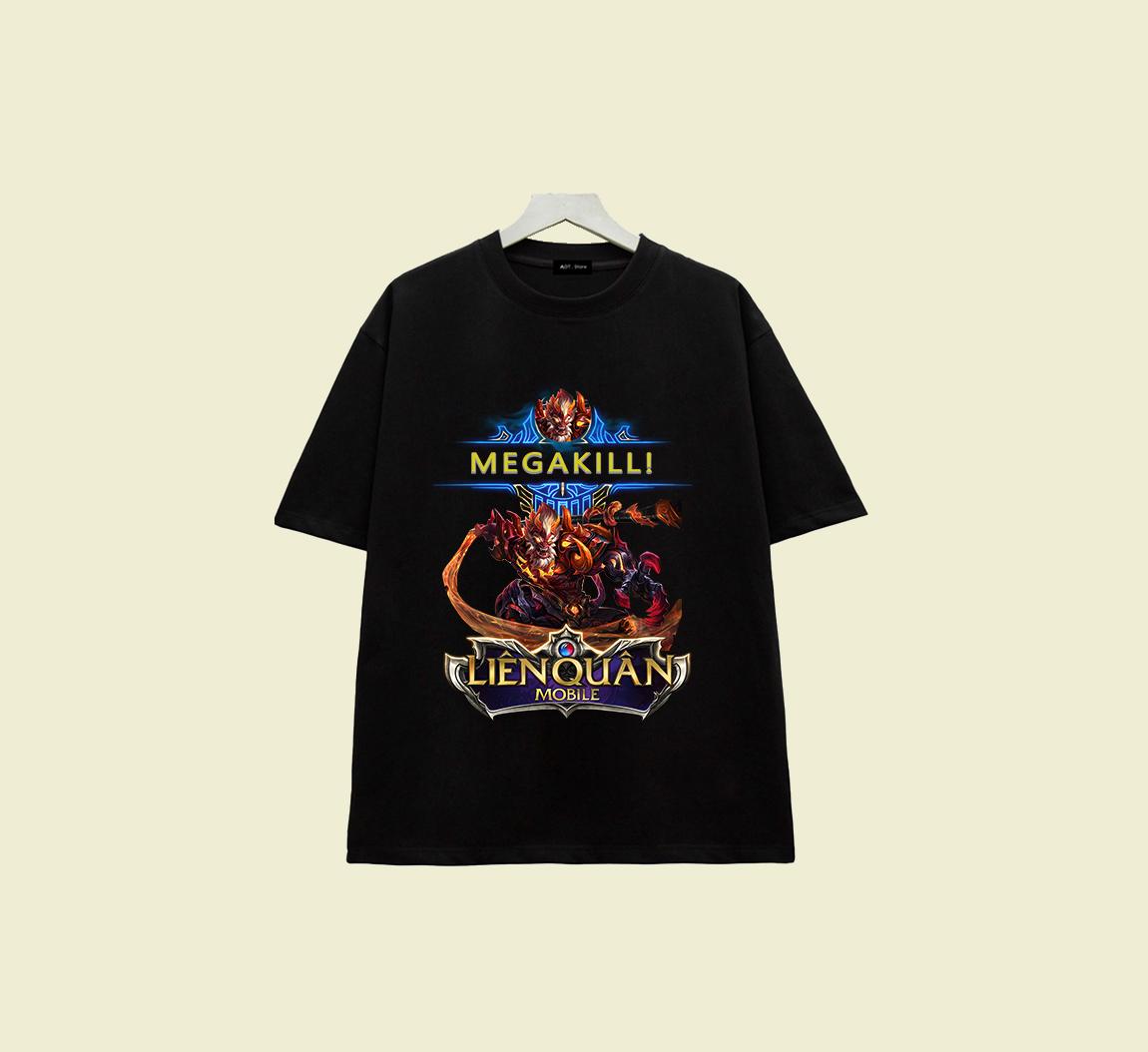 Tổng hợp 11 Mẫu Áo thun (Đen) Game _ Liên Quân Mobi ROV . Mẫu tướng được yêu thích FLo - Airi - Nakroth - Zuka - Ryoma - 10