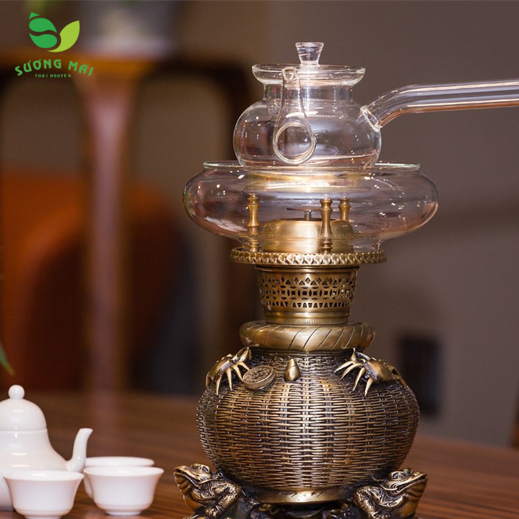 Ấm pha trà hoa thủy tinh 450ml