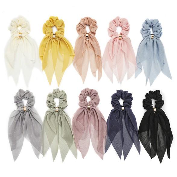 Dây buộc tóc lụa mềm vintage Scrunchies cao cấp loại 1 HD53