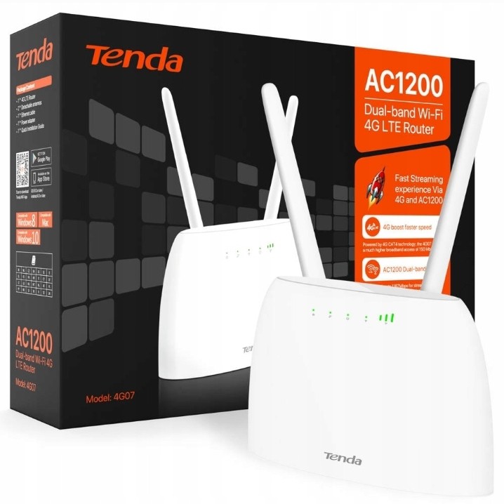 Bộ phát WiFi AC1200 dùng SIM 4G LTE Tenda 4G07- Hàng Chính Hãng