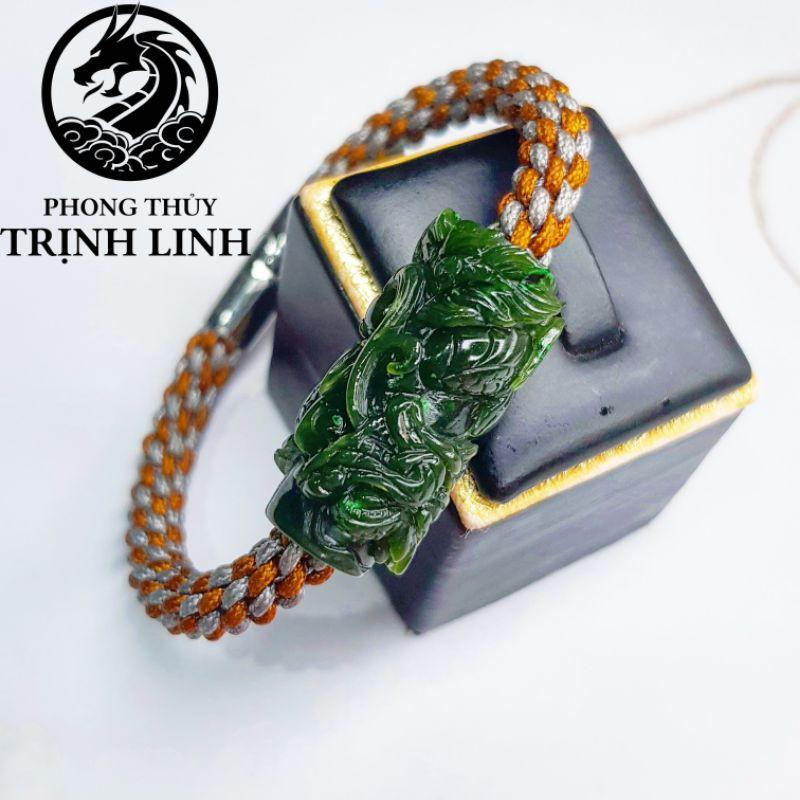 VÒNG LU THỐNG CHẠM XANH BÍCH CHẠM KHẮC RỒNG TINH XANH XẢO DÂY CAO CẤP