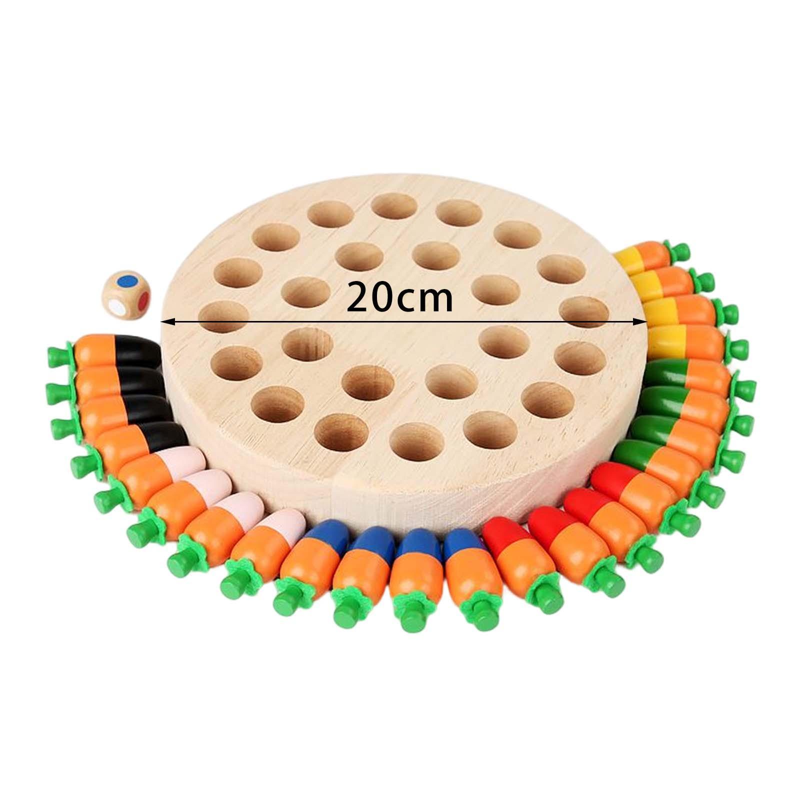 Montessori Wooden memory matching Game, Fun Block Board Game, Color Memory ,for Party Indoor
