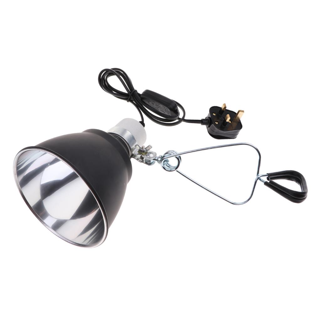 Brand New E27 Reptile Tortoise Ceramic Heating Light Holder Black UK Plug