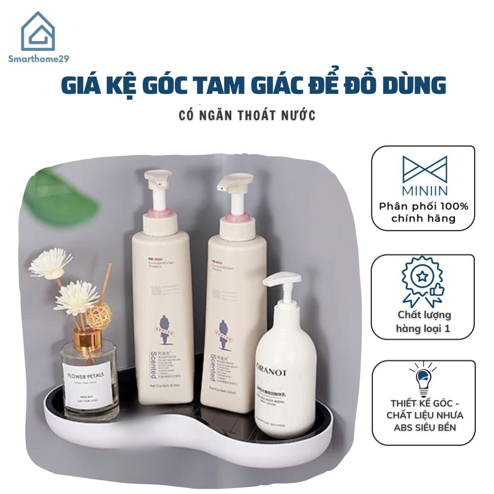 Kệ Đựng Đồ Dùng Hình Tam Giác Gắn Tường Tiện Dụng Cho Nhà Tắm / Nhà Vệ Sinh - Hàng Loại 1 - Chính Hãng MINIIN