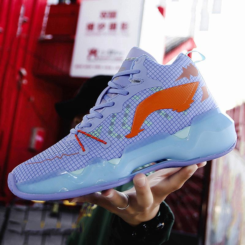 2022 Mới Giày Bóng Rổ Nam Thời Trang Giày Chạy Bộ Thể Thao Lưới Giày Bóng Thun Chống Trơn Trượt Thoải Mái Color: blue Shoe Size: 41