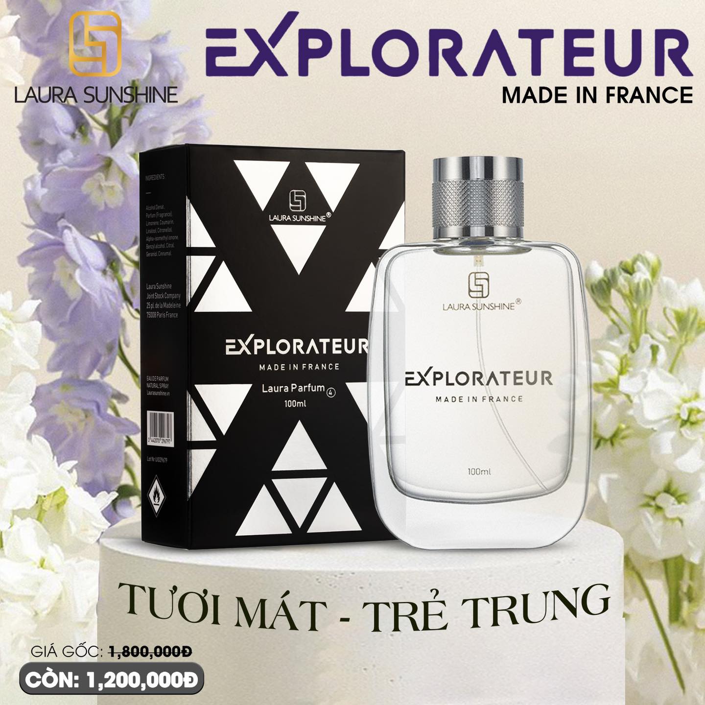 [Tặng Quà] Nước hoa nam Laura Paris No4 Explorateur Nhật Kim Anh 100ml