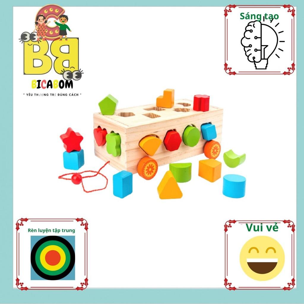 Đồ chơi giáo dục sớm cho bé ô tô hộp thả hình khối Bc35