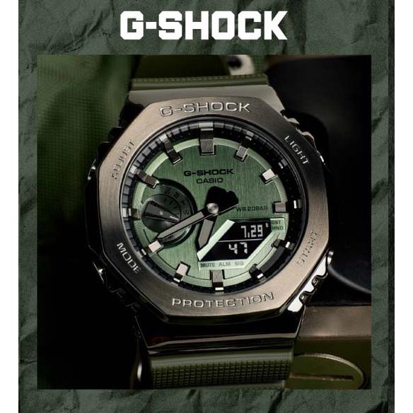 Đồng Hồ Nam Dây Nhựa Casio G-Shock GM-2100B-3ADR Chính Hãng - GM-2100B-3A Mặt Kim Loại