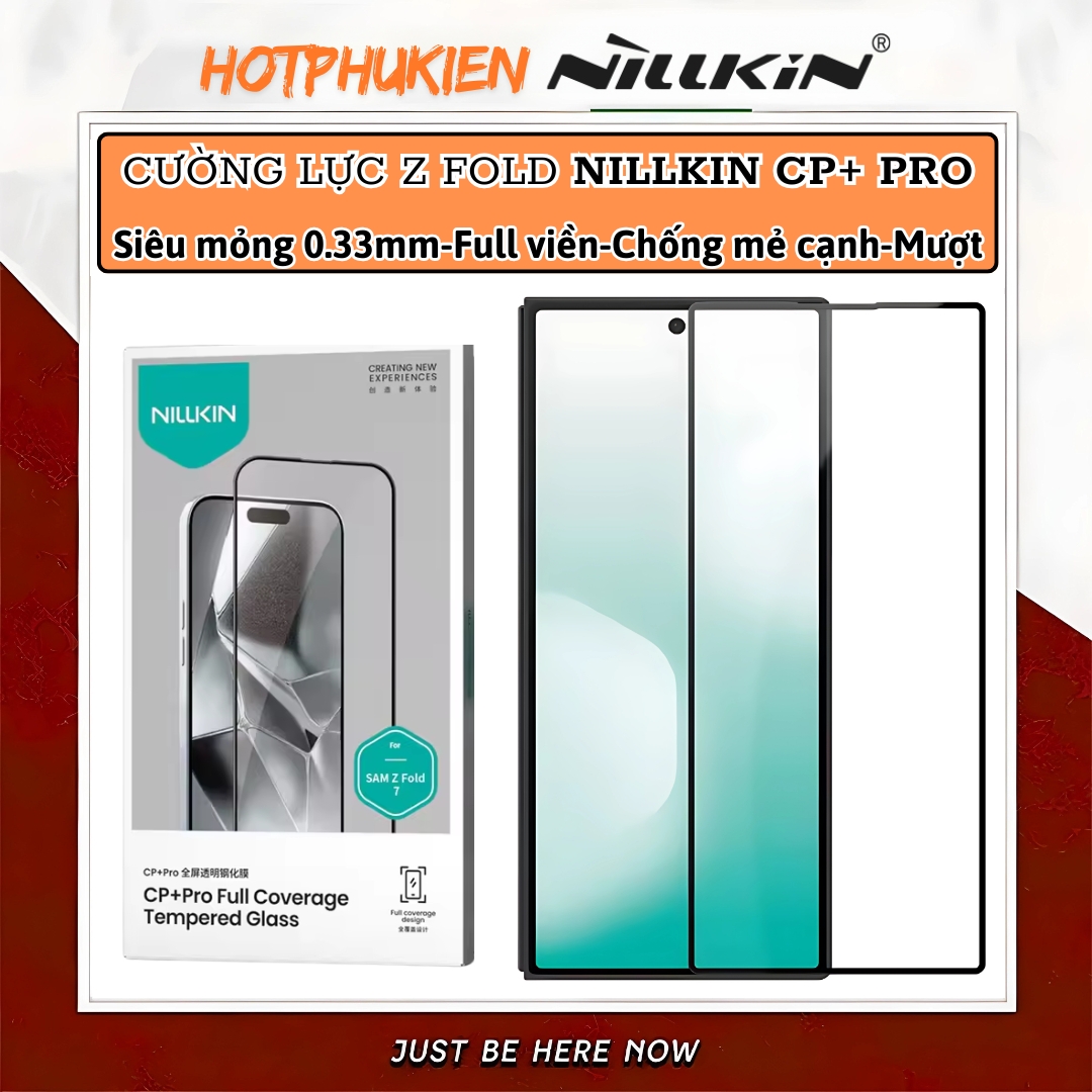 Miếng dán kính cường lực màn hình chống vỡ cạnh cho Samsung Galaxy Fold 6 / Fold 7 5G hiệu Nillkin CP+ Pro - Phủ Nano, vát cạnh 2.5D, mỏng 0.33mm, Chống Lóa, Hạn Chế Vân Tay - Hàng nhập khẩu