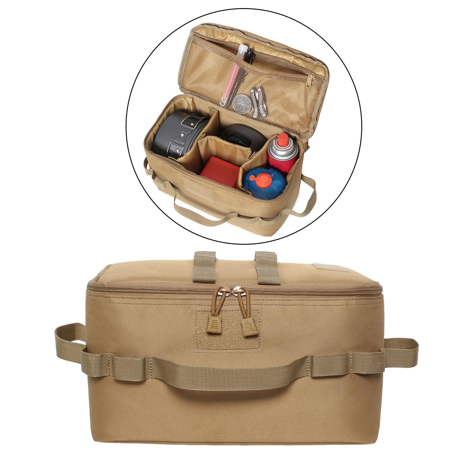 2 Pieces Oxford Cloth Outdoor Bag Picnic Tool Organizer Yellow and Black