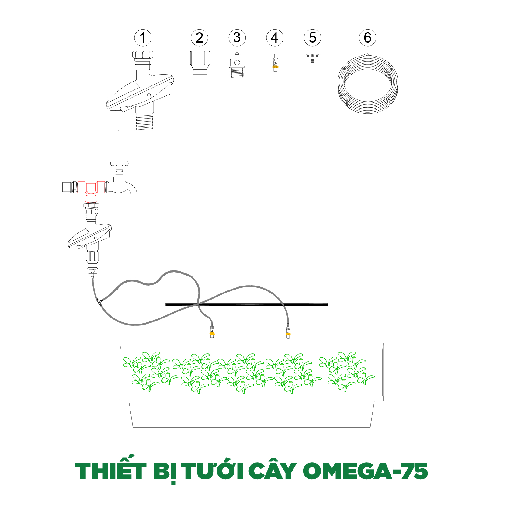 Thiết bị tưới cây OMEGA-75