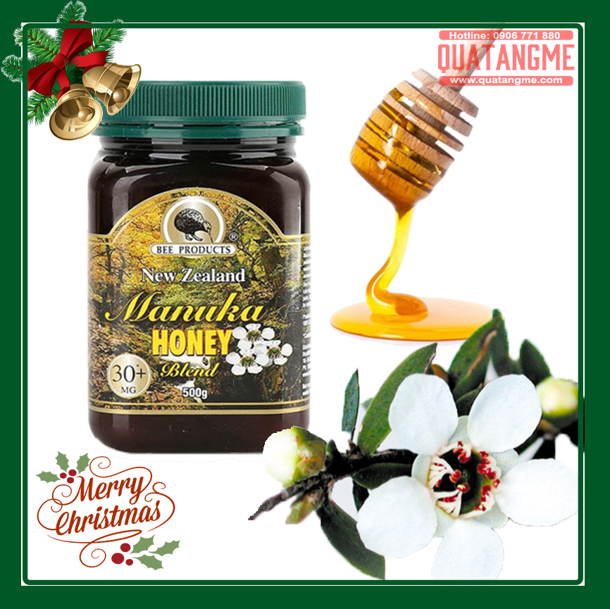 Hình ảnh Mật ong hoa Manuka Honey Blend 30+ MG Beeproducts tăng sức đề kháng, giảm ho, viên họng, dưỡng ẩm da và môi cang bóng mịn màng - OZ Slim Store