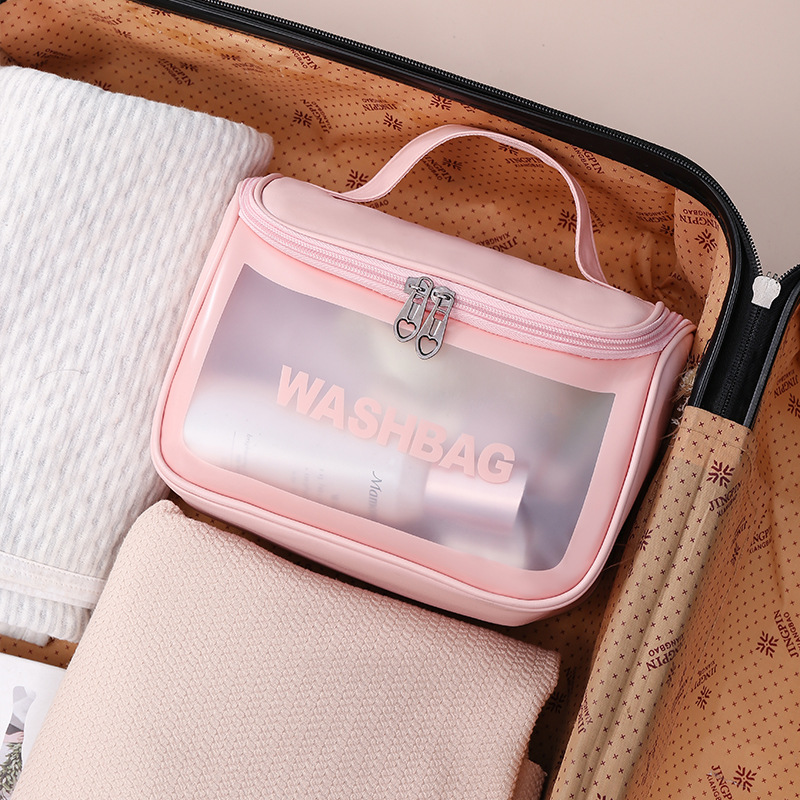 Túi đựng mỹ phẩm trong suốt WASHBAG đồ trang điểm du lịch chống thấm nước
