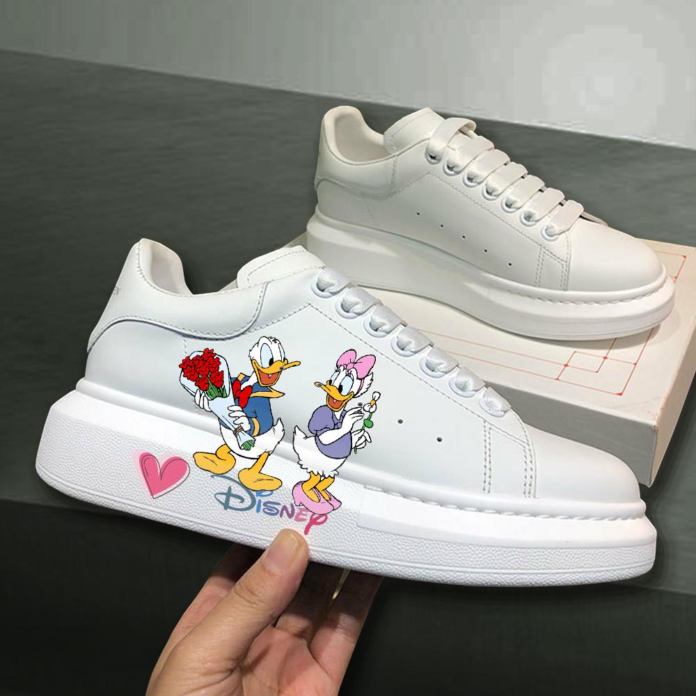 Vịt Donald Cặp Đôi Giày Nam Nam Nữ Nền Tảng Giày Bé Gái Giày Trượt Ván Giày Đế Bằng 3D Graffiti Color: 8 Shoe Size: 35