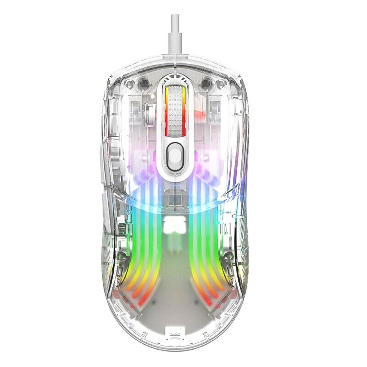 Vinetteam Chuột không dây XUNFOX XYH20/XYH10 kết nối 3 chế độ có dây type-c, bluetooth, usb 2.4G với thiết kế trong suốt kèm theo nhiều chế độ LED RGB - hàng chính hãng