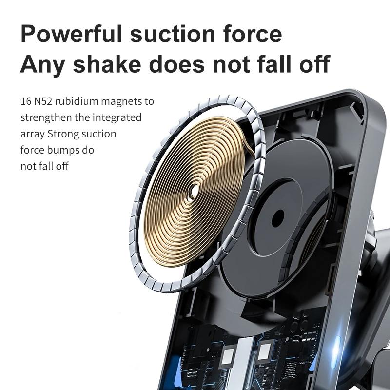 Bộ sạc không dây từ tính 100W xe cho iPhone 13 12 14 Pro Max Fast Wireless Sạc sạc sạc điện thoại thông hơi Air