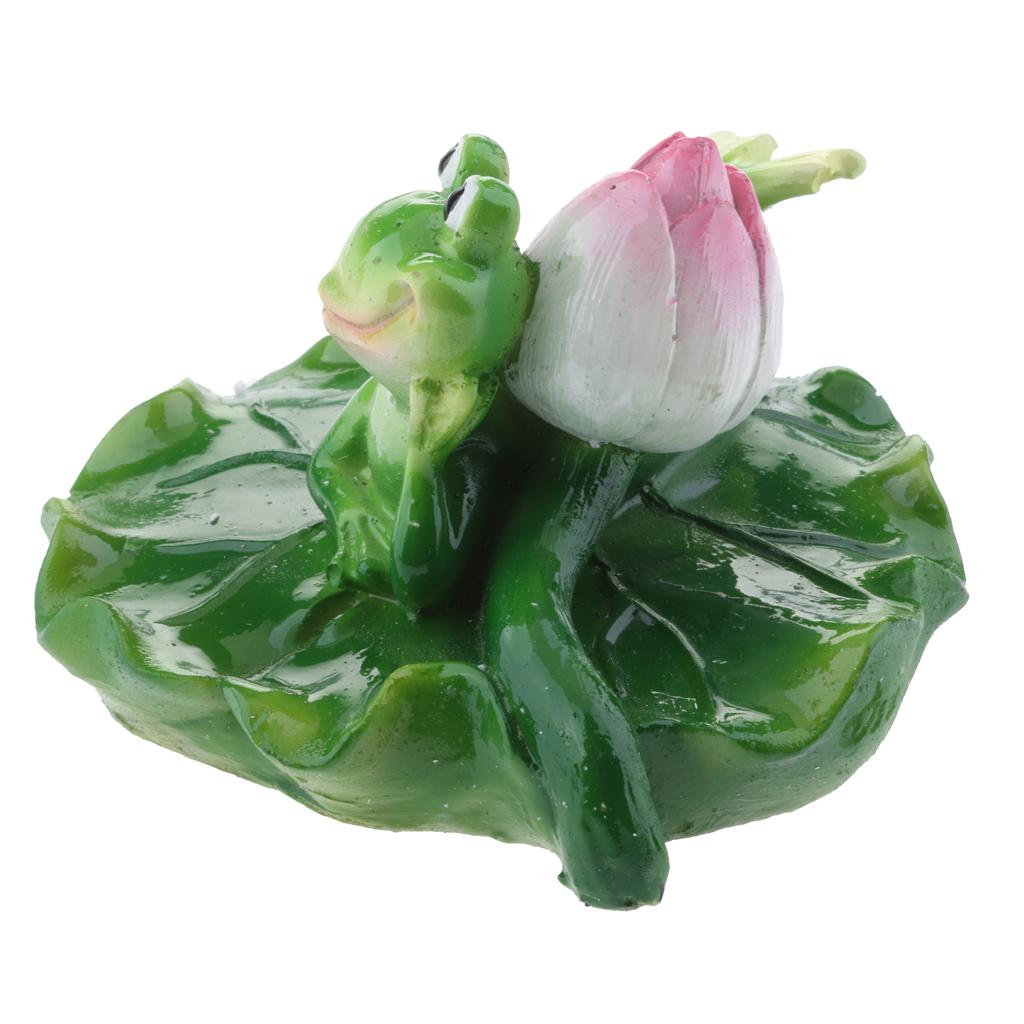 Lotus Leaf & Frogs Floater Outdoor Pool & Pond Ornament Garden Decoration