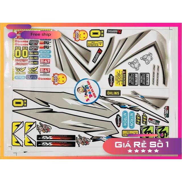 Tem rời dành cho Exciter 2010 đen bạc