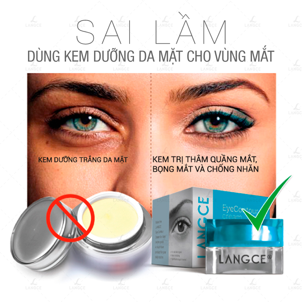 BỘ KEM MẮT EYE CONTOUR CREAM - 2x6ml KEM NGÀY + KEM ĐÊM LANGCE