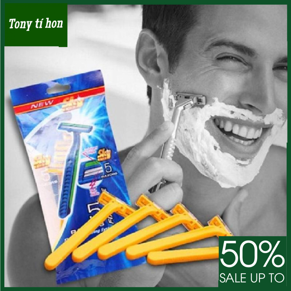 Tony tí hon - Quà tặng - Dao cạo râu nam giới tiện lợi - Set 5 cái / combo 5 cái