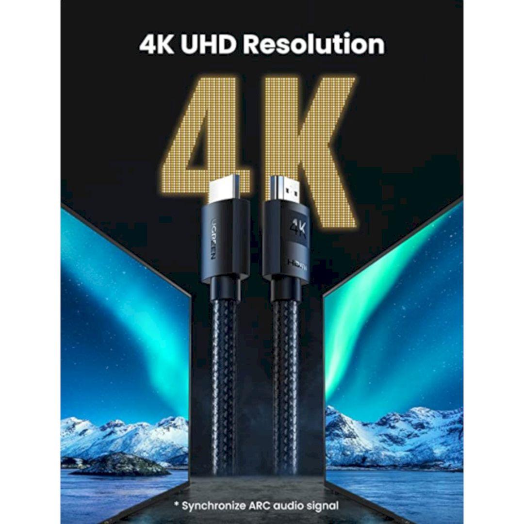 Ugreen UG30999hd119TK 1M 4K 60Hz màu đen Cáp hdmi - HÀNG CHÍNH HÃNG