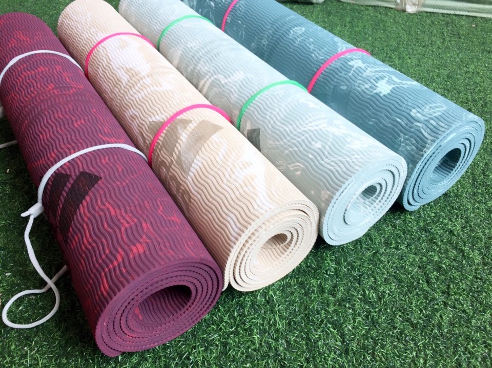 Thảm Tập Yoga Định Tuyến Cao Cấp DAS-3D Vàng kem