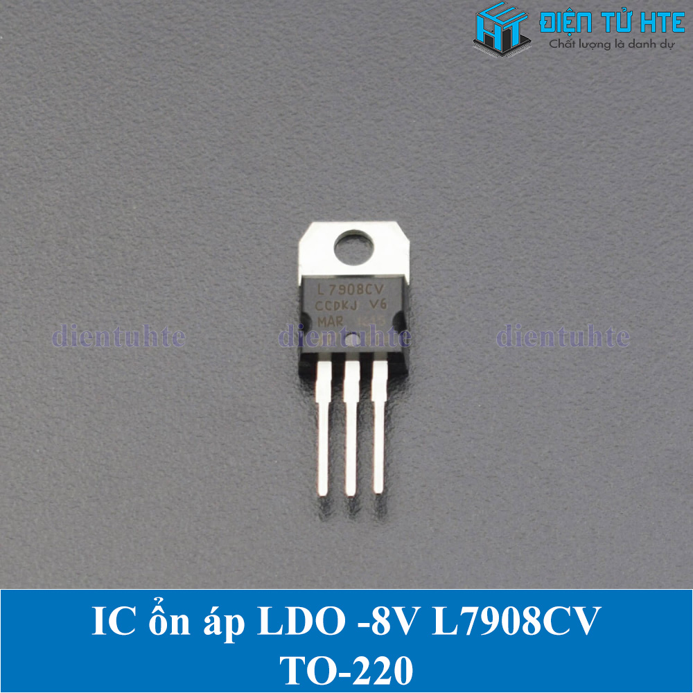 Bộ 2 IC ổn áp nguồn âm -8V L7908CV 7908 chân cắm TO-220 loại tốt