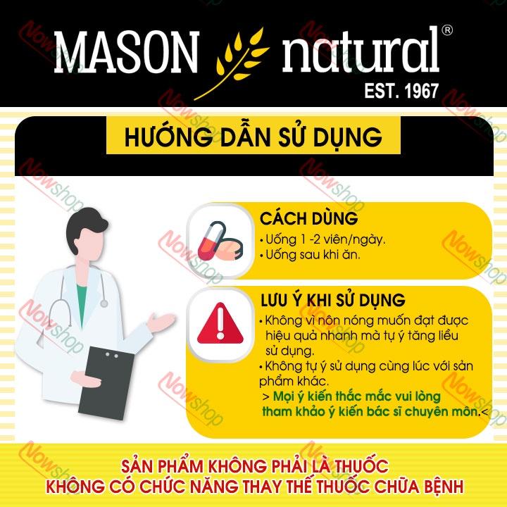 Viên uống giải độc làm mát Mason Natural Milk Thistle 500mg giảm tình trạng men gan cao