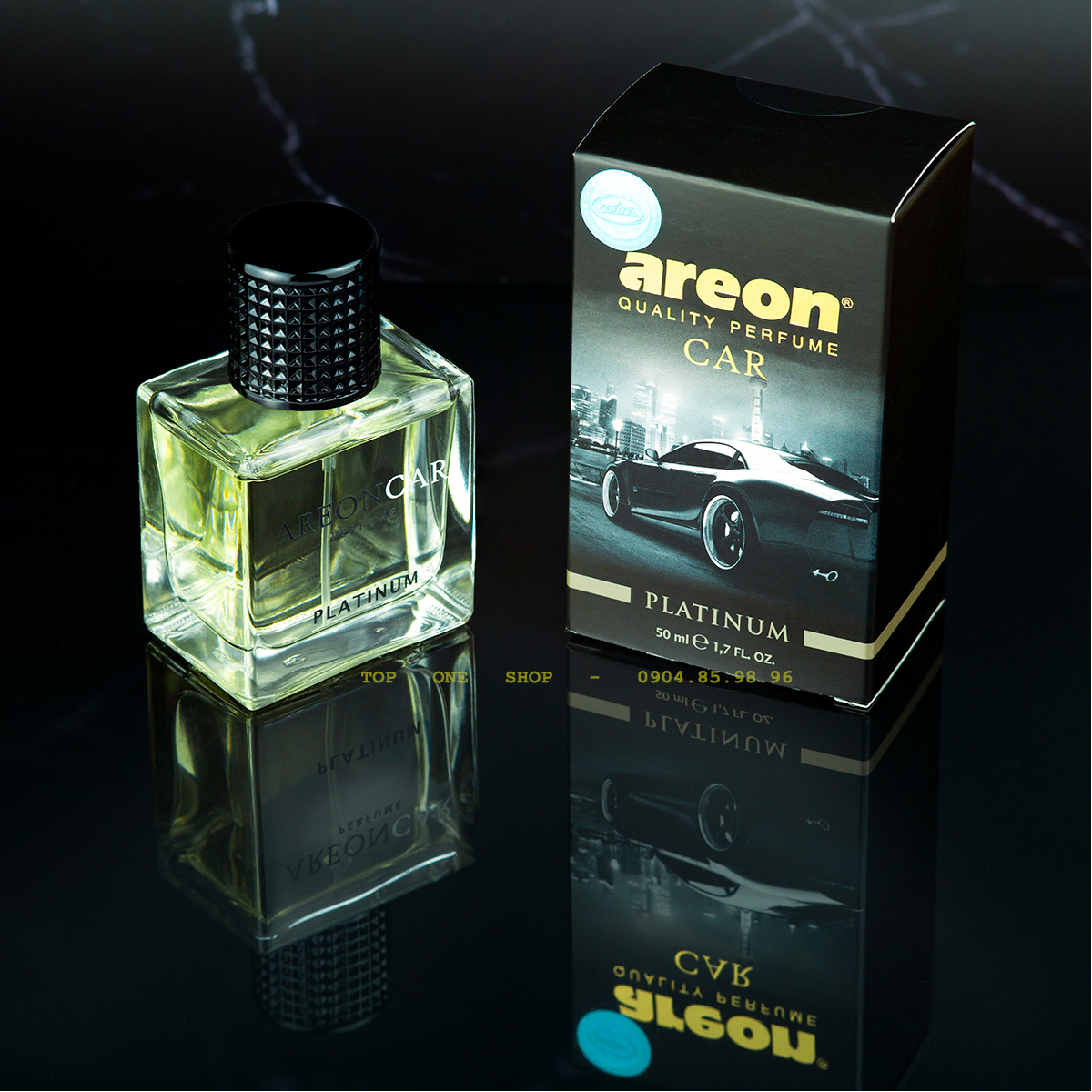 Nước hoa ô tô cao cấp AREON Car Black Perfume 50ml - NHẬP KHẨU BULGARIA