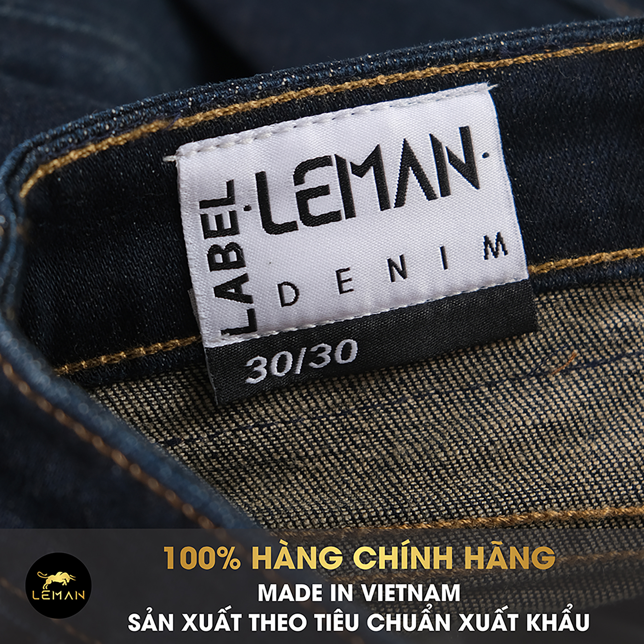 QUẦN JEAN DÀI NAM LEMAN JD09 XANH TRƠN