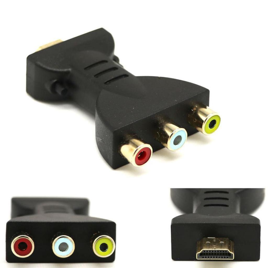 6pcs  Male to 3 RCA Video Audio Adapter AV Converter for 1080P HDTV DVD
