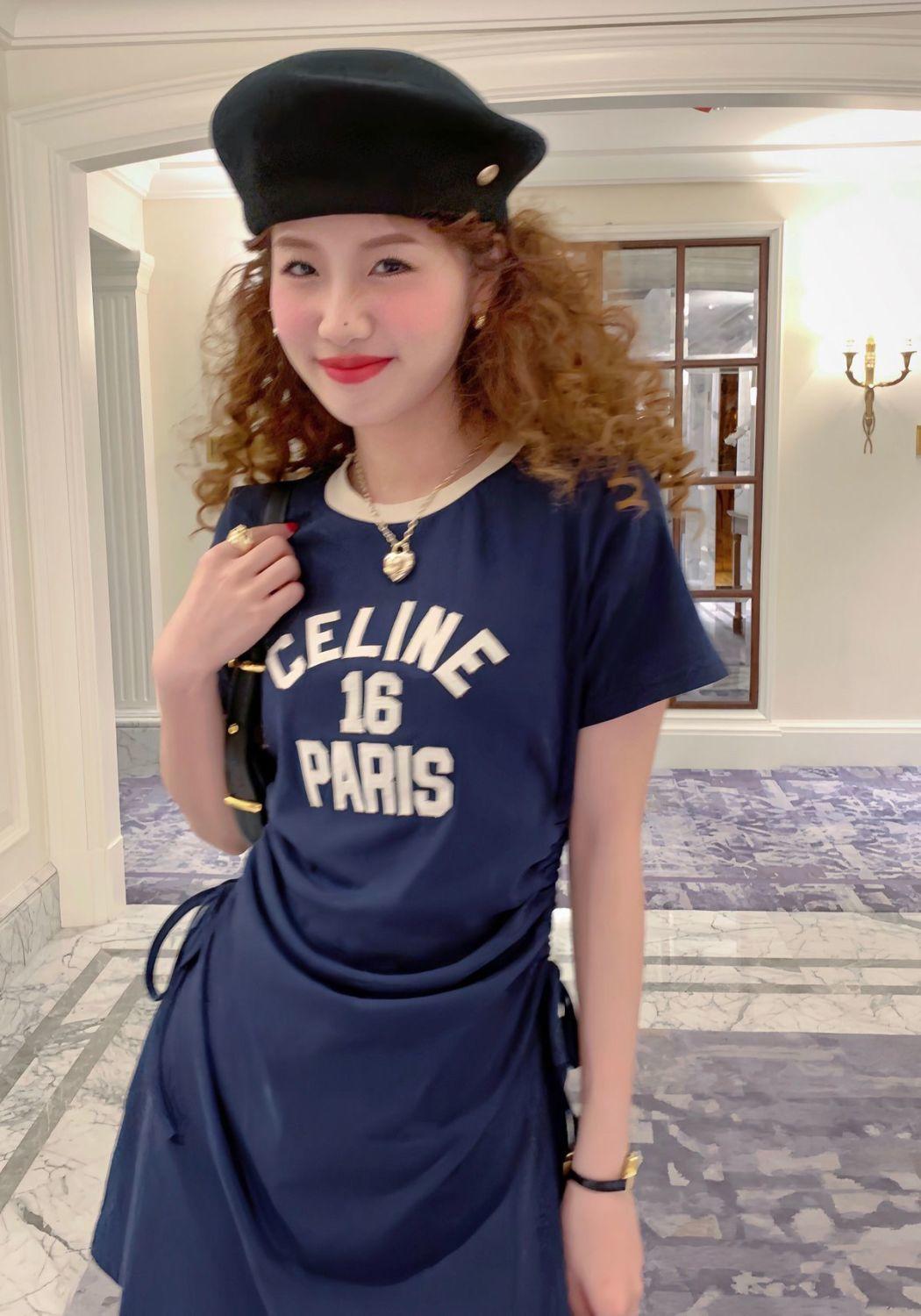 SHUANGYAN Pháp ăn mặc giản dị trăm phù hợp retro học viện phong cách váy đụng màu váy vừa vặn khí chất thắt lưng lộ vẻ gầy in váy