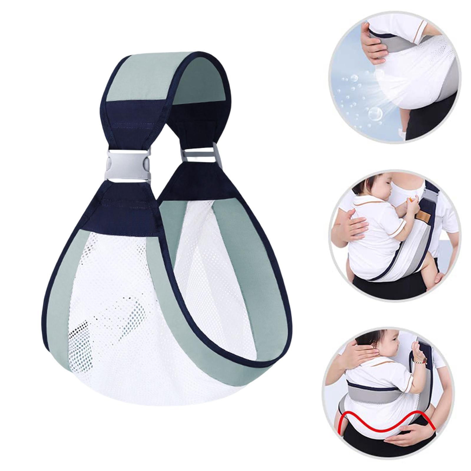 Baby Carrier Infant Carrier Slings Adjustable Sturdy Mesh Infant Wrap Green