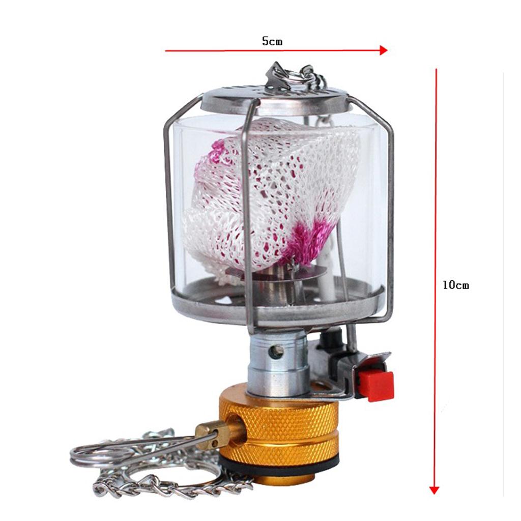 Mini Gas Lantern Camping Fishing Trekking Picnic Compact Fuel Lamp 10 Mantles