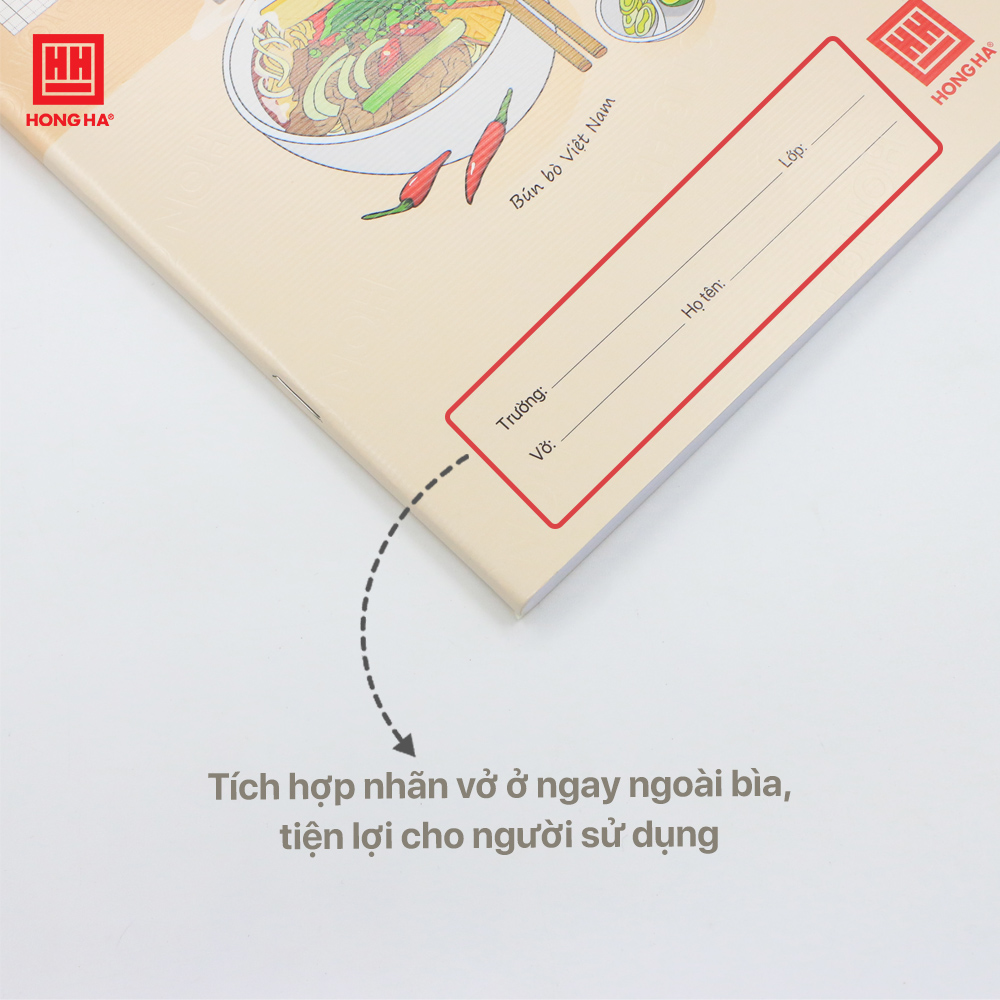 Vở 4 ô ly 80 trang Hồng Hà School Oringa định lượng 110gsm - 0598