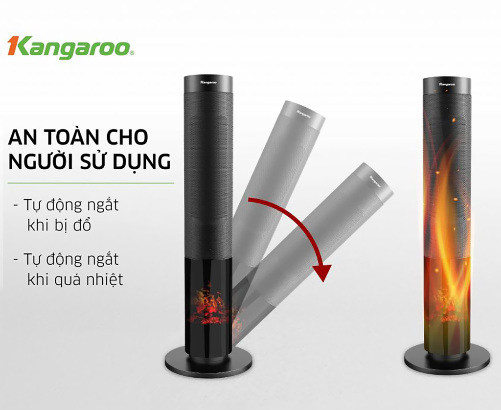 Máy sưởi Kangaroo KGFH08 - Hàng chính hãng