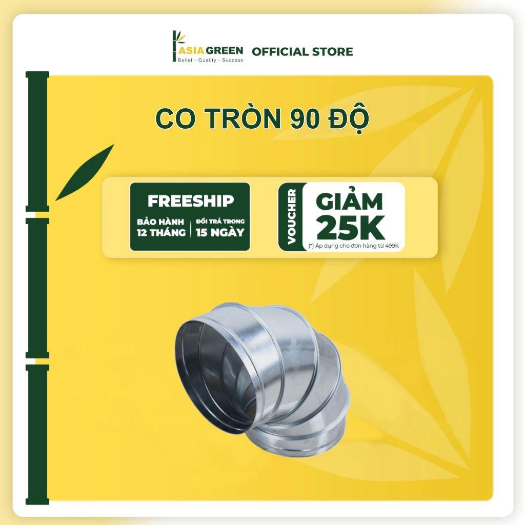 Co Tròn 90°, Chuyển Hướng Hệ Thống Ống Gió, Tiết Kiệm Năng Lượng Asia Green (Giá bao gồm VAT)