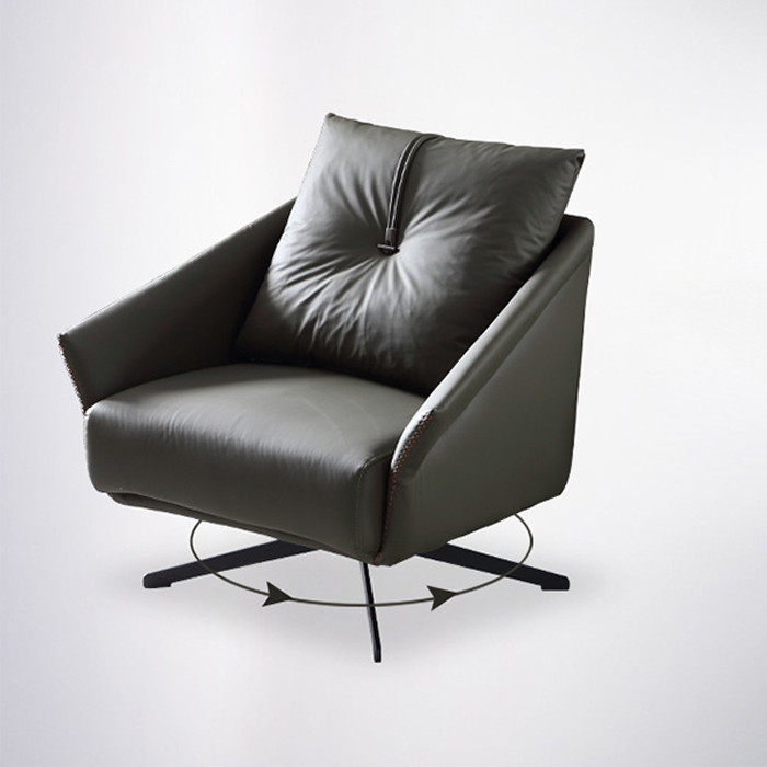 Ghế Sofa thư giãn Cao cấp Xoay 360 độ có gối tựa sang trọng - Ghế thư giãn hiện đại Da PU cao cấp bền đẹp GHT017 Giao màu ngẫu nhiên