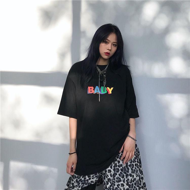 Áo Thun Nữ BABY CHỮ BẢY MÀU