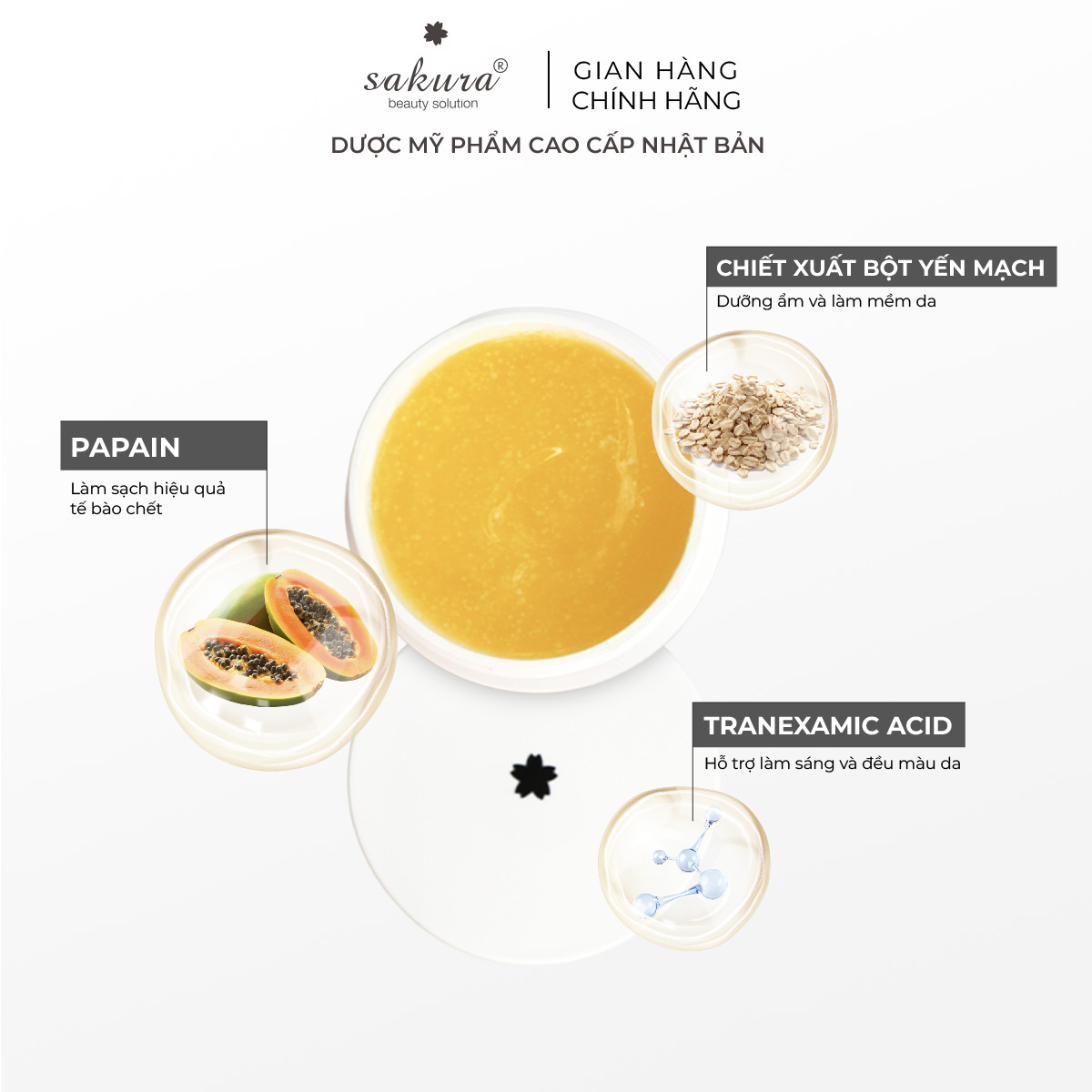 Tẩy tế bào chết da mặt Sakura Gentle Facial Scrub 30ml
