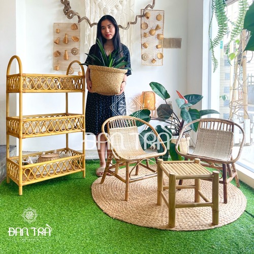 Ghế Mây Coffee Con Sò Nhỏ - Ghế Càfe Cho Quán Trà Sữa, Ban Công, Homestay - Xưởng Mây Tre ĐAN TRÀ