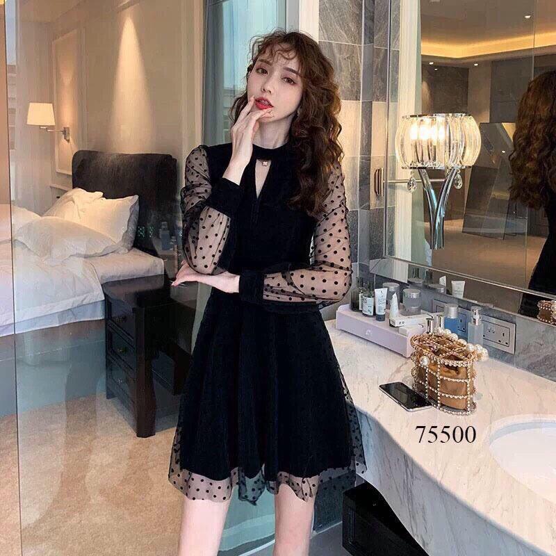 Váy xòe lưới bi tiểu thư sang chảnh mẫu HOT 2020