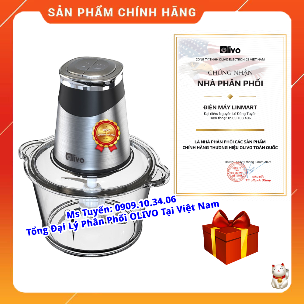 [HÀNG CHÍNH HÃNG] Máy Xay Thịt Thực Phẩm Đa Năng OLIVO FC21 Cao Cấp - Thương Hiệu Mỹ (olivo fc 21)